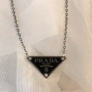 Prada Pride Triangle Pendant Necklace 